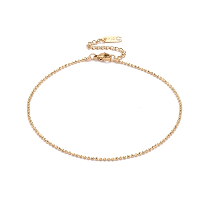 Вакуумное покрытие pvd 304 браслеты из нержавеющей стали с шариками, с 304 фурнитурой из нержавеющей стали