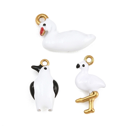 304 подвески из нержавеющей стали, с эмалью, золотые