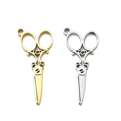 Pendentifs en acier inoxydable, charmes de ciseaux
