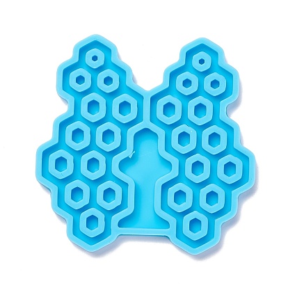 Moules en silicone pendentif bricolage en nid d'abeille, pour création de la boucle d'oreille , moules de résine, pour la résine UV, fabrication de bijoux en résine époxy