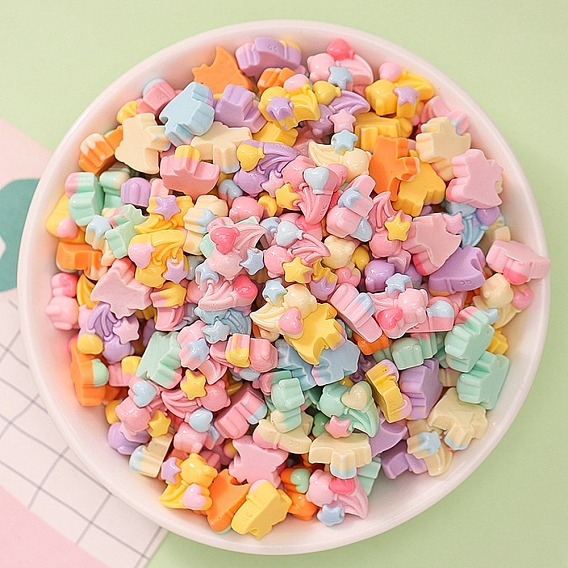 Непрозрачные кабошоны из смолы,  баллон