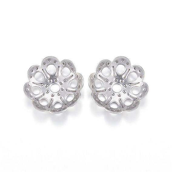 304 причудливые колпачки для бусин из нержавеющей стали., цветок, мульти-лепесток