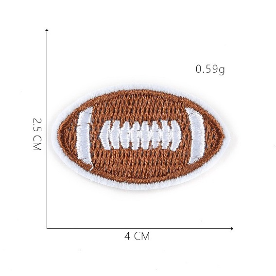 Sports Theme Computerized Embroidery Cloth Iron on/Sew on Patches, Costume Accessories, Appliques, Rugby
