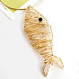 Exaggerated Collar Fish Animal Necklace with Irregular Metal Hollow-out Design
