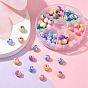 90Pcs 6 Colors Handmade Polymer Clay Beads, Round