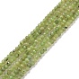 Natural Green Jade Beads Strands, Faceted, Round