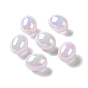 ABS Plastic Beads, AB Color Plated, Egg