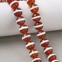 Tibetan Style dZi Beads Strands, Natural Dyed Agate Beads, Round, Red