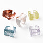 Acrylic Curved Rectangle Open Cuff Ring for Women