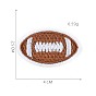 Sports Theme Computerized Embroidery Cloth Iron on/Sew on Patches, Costume Accessories, Appliques, Rugby