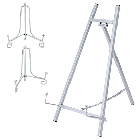 1 железный дисплейный мольберт для ПК, подставка для фото, с 2шт. железный мольберт для демонстрации пластин, подставки для фотографий, для рамок для картин, дисплей декоративных тарелок