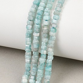 Природных амазонит бисер нитей, граненые, шестиугольник