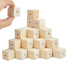 Деревянные бусины, кубические