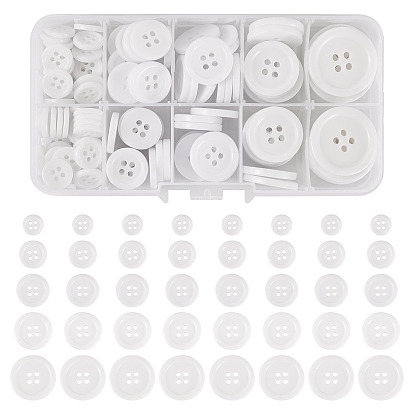 136шт 5 стильные кнопки из смолы, плоско-круглые, 4-луночное