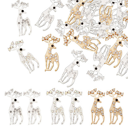 18шт 3 цвета сплава страз филигранные соединения, пятнистый олень