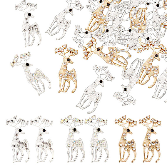 18шт 3 цвета сплава страз филигранные соединения, пятнистый олень
