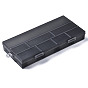 Rectangle Polypropylene(PP) Bead Storage Containers, with Hinged Lid and 8 Grids, Frosted