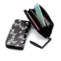 PU Leather Long Wallets with Zipper, Retro Gothic Skull Style Clutch Bag for Men