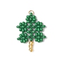 Подвески из стеклянных бусин ручной работы в виде деревьев, с 304 кольцами из нержавеющей стали, реальный 18 k позолоченный