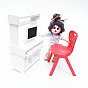 Chair Shape Plastic Miniature Ornaments, Micro Landscape Home Dollhouse Accessories, Pretending Prop Decorations