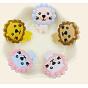 10Pcs 5 Styles Lion Silicone Beads