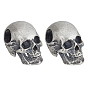2 шт. 925 бусины-черепы из стерлингового серебра, Хэллоуин бисера