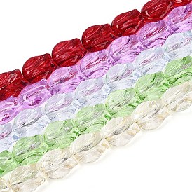 Краска для выпечки, прозрачные стеклянные бусины, нити, тюльпан