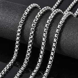 Мужские украшения для приготовления 304 нержавеющей стальной коробке цепи, несварные