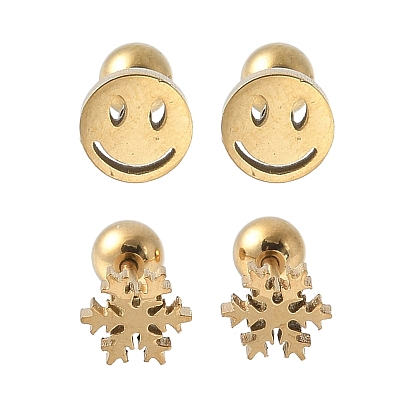 304 серьги-гвоздики из нержавеющей стали для женщин, золотые