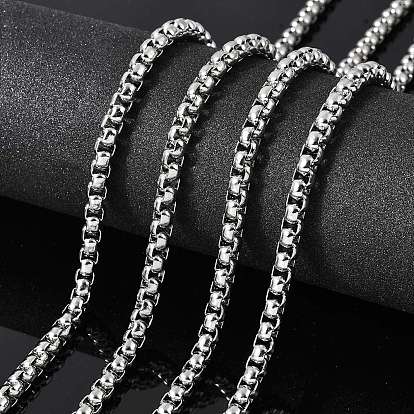 Мужские украшения для приготовления 304 нержавеющей стальной коробке цепи, несварные