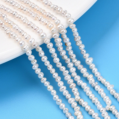 Natural Cultured Freshwater Pearl Beads Strands, Potato