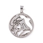 201 подвески из нержавеющей стали, плоские круглые с Иисусом