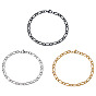 3Pcs 3 Colors 304 Stainless Steel Mother-Son Chain Bracelets