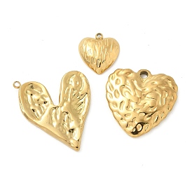 304 Stainless Steel Pendants, Heart Charm