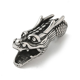 304 из нержавеющей стали бусы, бусины с большим отверстием, дракон
