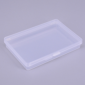 Polypropylene(PP) Plastic Boxes, Bead Storage Containers, with Hinged Lid, Rectangle