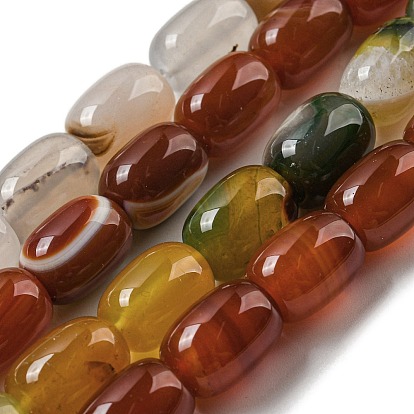 Натуральный полосатый агат / полосатые агатовые бусы, окрашенные, колонка