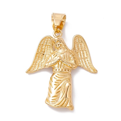 304 Stainless Steel Pendant Ion Plating(IP), Jesus with Wings