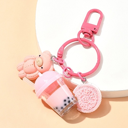 Подвеска из смолы в виде чашки для чая с молоком, С результатами сплава и железа