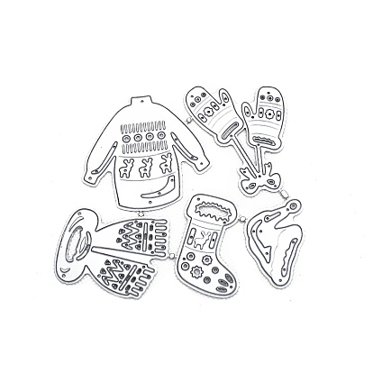 Winter Theme Carbon Steel Cutting Dies Stencils, for DIY Scrapbooking, Photo Album, Decorative Embossing Paper Card
