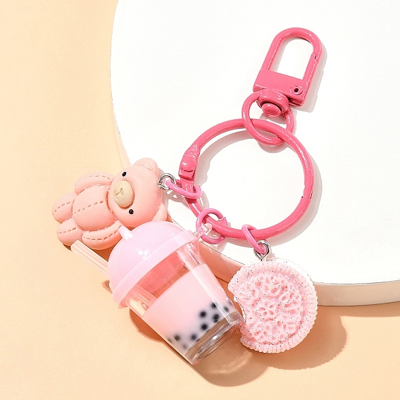 Подвеска из смолы в виде чашки для чая с молоком, С результатами сплава и железа