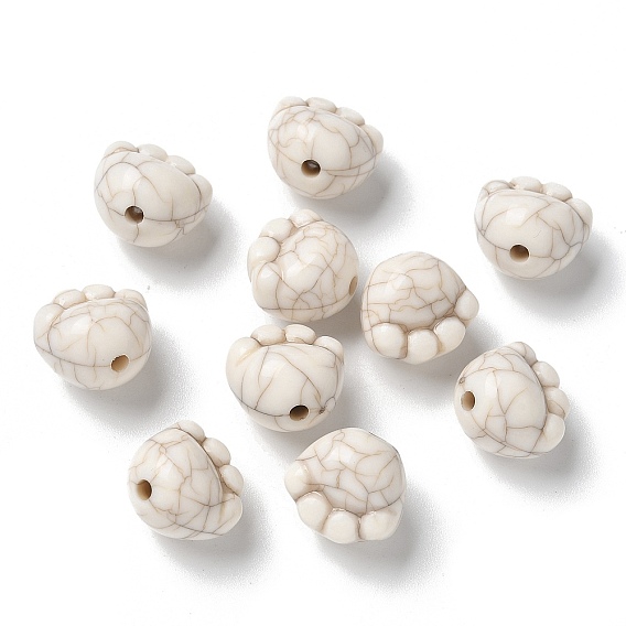 Акриловые бусины, имитация бирюзовый бисер, отпечаток лапы