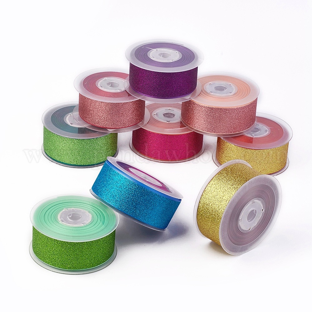 China Factory Sparkle Polyester Ribbons, Glitter Ribbon 1-1/2 inches ...