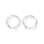 Transparent Acrylic Linking Rings, Wavy Irregular Ring, AB Color Plated