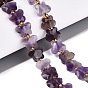 Natural Amethyst Beads Strands, Butterfly, with Seed Beads