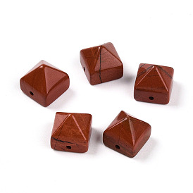 Натуральный красный бисер яшма, пирамида