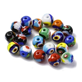 Бусины ручной работы тысячецветник бисера, круглые