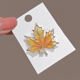 Retro Maple Leaf Brooch Exquisite Niche Suit Pin Accessories Anti-light Buckle Neckline Fixed Corsage