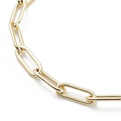 Bracelet à breloques coeur en alliage avec chaînes de trombone en laiton pour femme