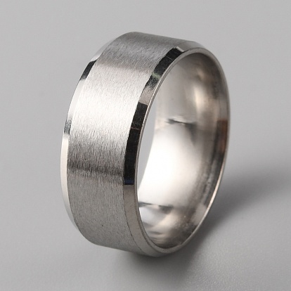 201 anillo liso de acero inoxidable para mujer